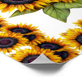 Sonnenblumenrand Poster (Ecke)