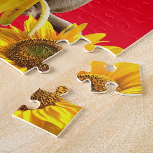 Sonnenblumenrätchen Blumenaffe Puzzle (Seite)