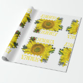 Sonnenblumenrätselbild Geschenkpapier (Ungerollt)