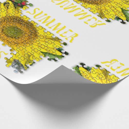 Sonnenblumenrätselbild Geschenkpapier (Ecke)