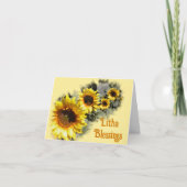 Sonnenblumenreihe Litha Sommer Solstice Segnungen Karte (Vorderseite)