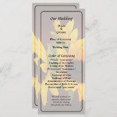 Sonnenblumenring-Hochzeitsprogramm Programm (Vorne/Hinten)