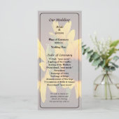 Sonnenblumenring-Hochzeitsprogramm Programm (Stehend Vorderseite)