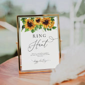 Sonnenblumenring Hunt-Zeichen Sockelschild