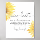 Sonnenblumenring-Jagd Brautparty-Poster Poster (Vorne)