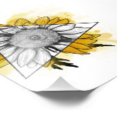 Sonnenblumenrismus - Einzigartiges Geburtstagsgesc Fotodruck (Ecke)