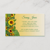 Sonnenblumenrolle Visitenkarte (Rückseite)