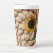 Sonnenblumenrose Latte Tasse (Vorderseite)