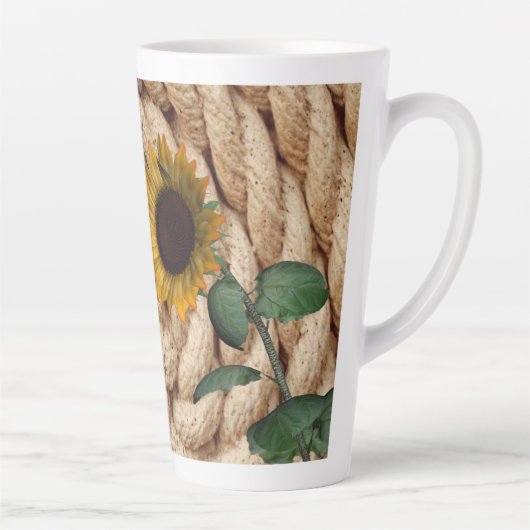 Sonnenblumenrose Latte Tasse (Rechts)