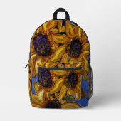Sonnenblumenrücklage Bedruckter Rucksack (Vorderseite)