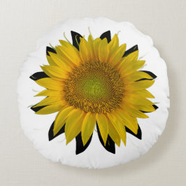 Sonnenblumenrundkissen Rundes Kissen