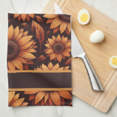 Sonnenblumensaison Geschirrtuch (Viertel Falte)