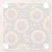 Sonnenblumensaison Glasuntersetzer (Rückseite)