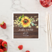 Sonnenblumensaite strahlt rustikales Dunkelholz Ho Serviette (Beispiel)