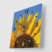 Sonnenblumensäulenuhr Quadratische Wanduhr (Winkel)