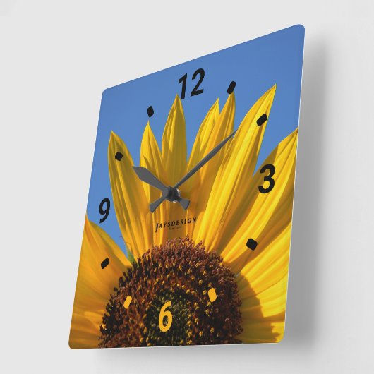 Sonnenblumensäulenuhr Quadratische Wanduhr (Winkel)