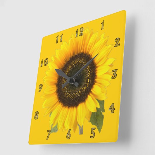 Sonnenblumensäulenuhr Quadratische Wanduhr (Winkel)