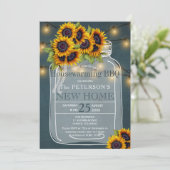 Sonnenblumensaunen und Lichter, die das Haus wärme Einladung (Stehend Vorderseite)