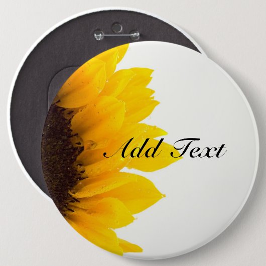 Sonnenblumenschablone Button (Vorne & Hinten)