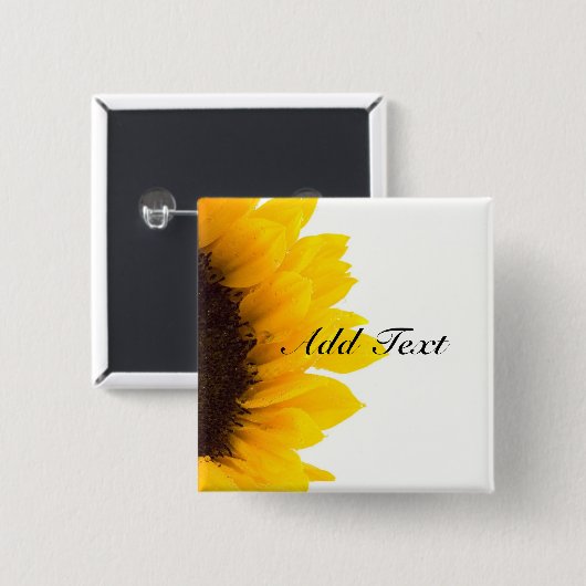 Sonnenblumenschablone Button (Vorne & Hinten)