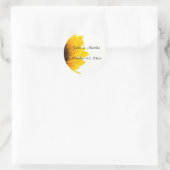 Sonnenblumenschablone Runder Aufkleber (Tasche)