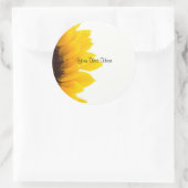 Sonnenblumenschablone Runder Aufkleber (Tasche)