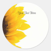 Sonnenblumenschablone Runder Aufkleber (Vorderseite)