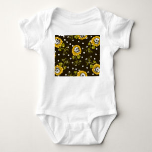 Sonnenblumenschädel: Einzigartiges, nahtloses Must Baby Strampler