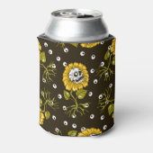 Sonnenblumenschädel: Einzigartiges, nahtloses Must Dosenkühler (Kanne Rückseite)