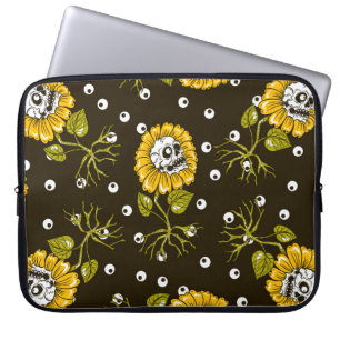 Sonnenblumenschädel: Einzigartiges, nahtloses Must Laptopschutzhülle