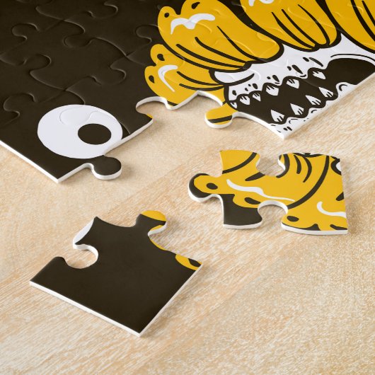 Sonnenblumenschädel: Einzigartiges, nahtloses Must Puzzle (Seite)