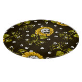 Sonnenblumenschädel: Einzigartiges, nahtloses Must Schneidebrett (Ecke)