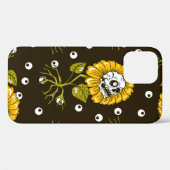 Sonnenblumenschädel nahtlos Muster Case-Mate iPhone Hülle (Rückseite (Horizontal))
