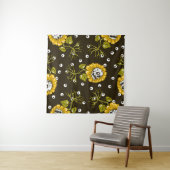 Sonnenblumenschädel nahtlos Muster Wandteppich (Beispiel (Horizontal))