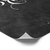 Sonnenblumenschalkpappe HerbstBrautparty Poster (Ecke)