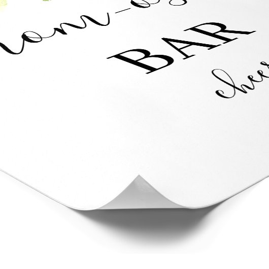 Sonnenblumenschild Mimosa Bar Poster (Ecke)