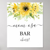 Sonnenblumenschild Mimosa Bar Poster (Vorne)