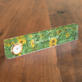 Sonnenblumenschild Namensplakette (Seite)