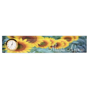Sonnenblumenschild Namensplakette