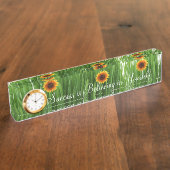 Sonnenblumenschild Namensplakette (Seite)