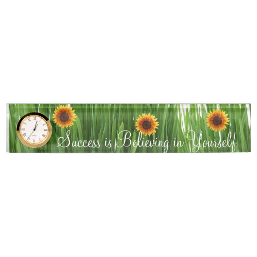 Sonnenblumenschild Namensplakette (Vorderseite)