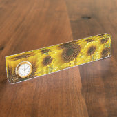 Sonnenblumenschild Namensplakette (Seite)
