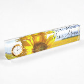 Sonnenblumenschild Namensplakette
