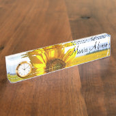Sonnenblumenschild Namensplakette (Seite)