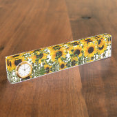Sonnenblumenschild Namensplakette (Seite)