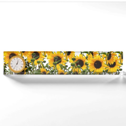 Sonnenblumenschild Namensplakette (Vorderseite)