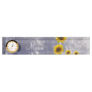 Sonnenblumenschild Namensplakette