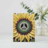 Sonnenblumenschild Postkarte (Stehend Vorderseite)