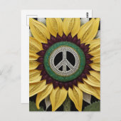 Sonnenblumenschild Postkarte (Vorne/Hinten)