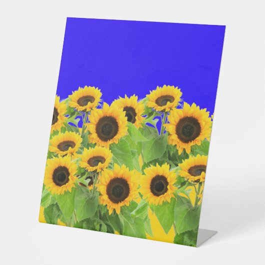 Sonnenblumenschild Sockelschild (Vorderseite)